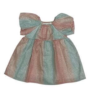 NWT Isobella & Chloe 9M Pink Shimmer Baby Dress